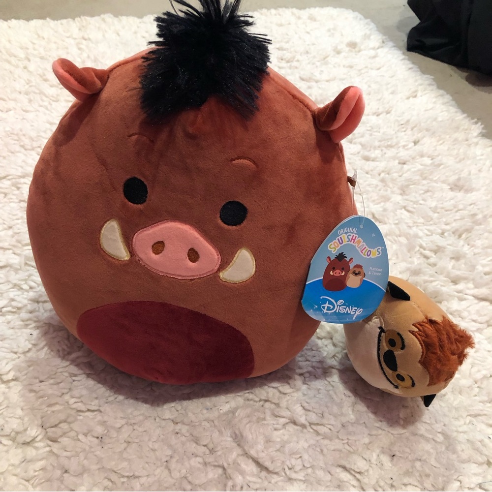 Pumbaa 10” & Timon 4” Disney Squishmallows pair